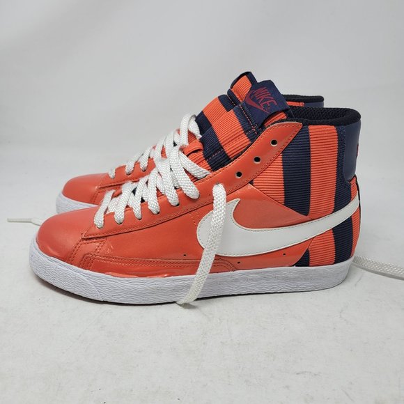 Nike Blazer SP LE Mid High Team Orange Obsidian Navy BLue 379416-811 Aub… - Picture 3 of 16